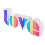 Tęczowy napis LOVE LED