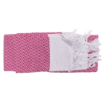 Ręcznik fouta różowo-biały 80x170 cm