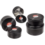 2 metal boxes for vinyl records