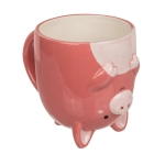 Inverted head cup - pink pig, 12 x 14 cm