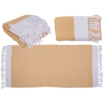 Yellow and white fouta towel 80x170 cm