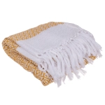 Yellow and white fouta towel 80x170 cm