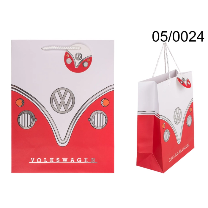 Gift bag VWT1 Bus red 33x26 cm