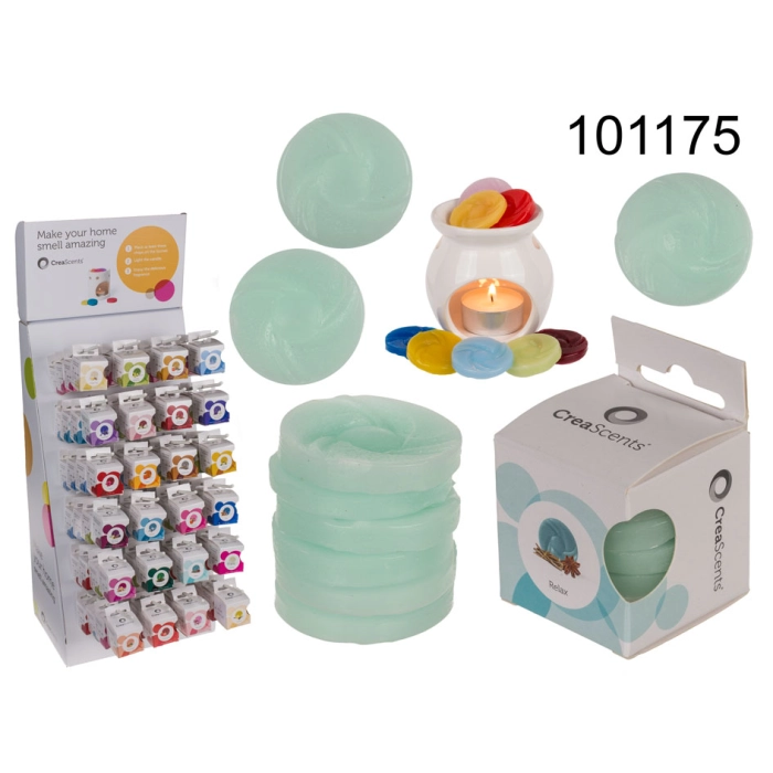Fireplace aromatic wax 6 discs: Relax