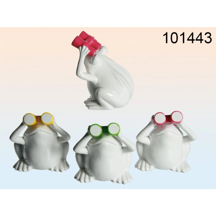 Figura - béka távcsővel