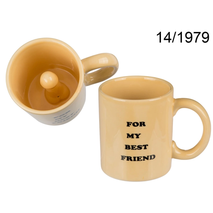 Ceramiczny kubek z peniskiem