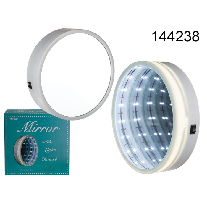 Lustro z efektem tunelu LED