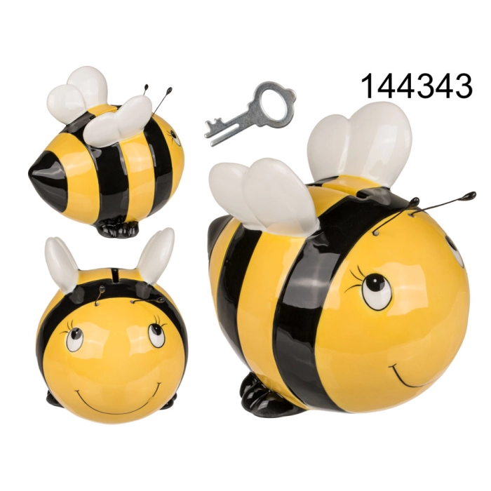 Keramik-Sparschwein Biene