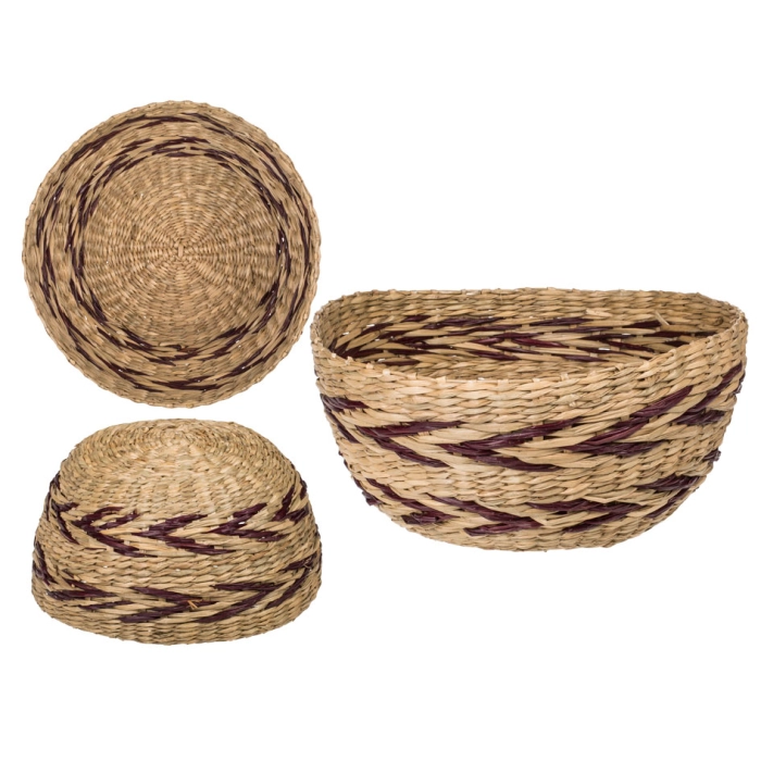 Miska , koszyk z trawy morskiej śr 25 cm