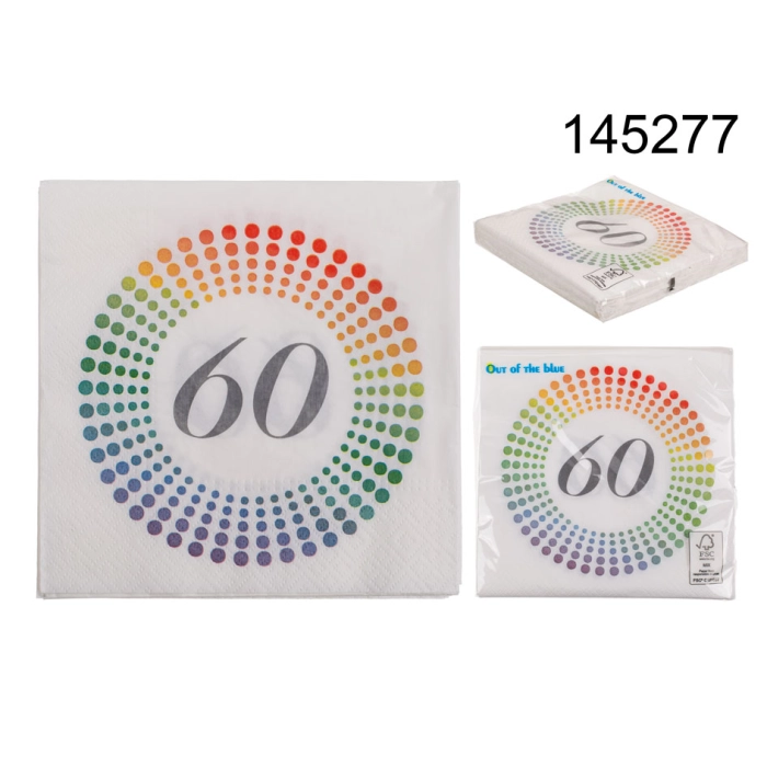 Serwetki 60 urodziny
