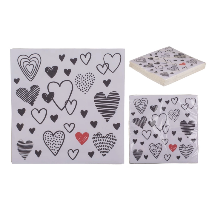 Heart napkins