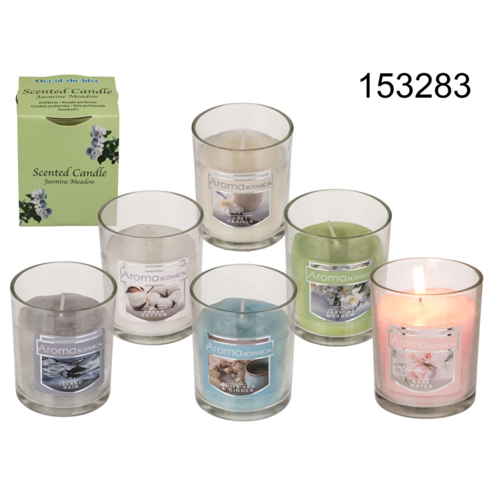 Scented candle in glass