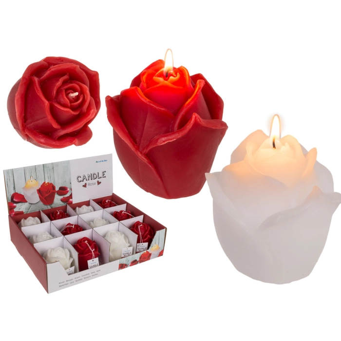 Candle candle rose - 8 cm