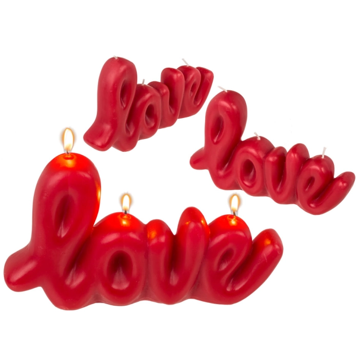 Inschrift der Kerze - Liebe