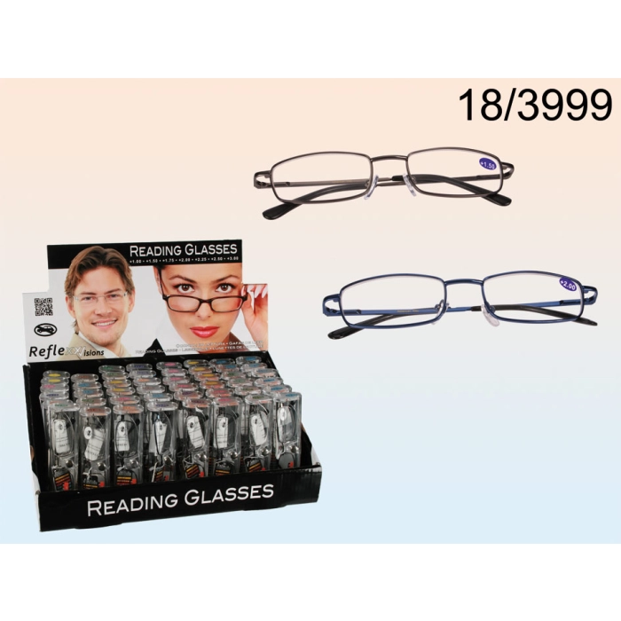 Okulary do czytania metalowe z etui PVC