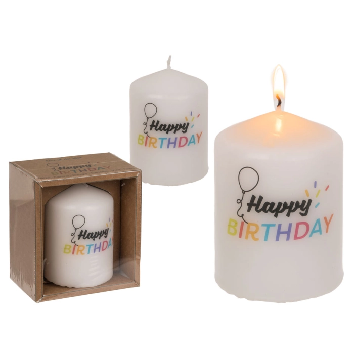 Geschenk Kerze - Happy Birthday