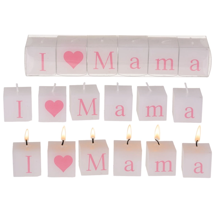 Świeczki napis - I love Mama