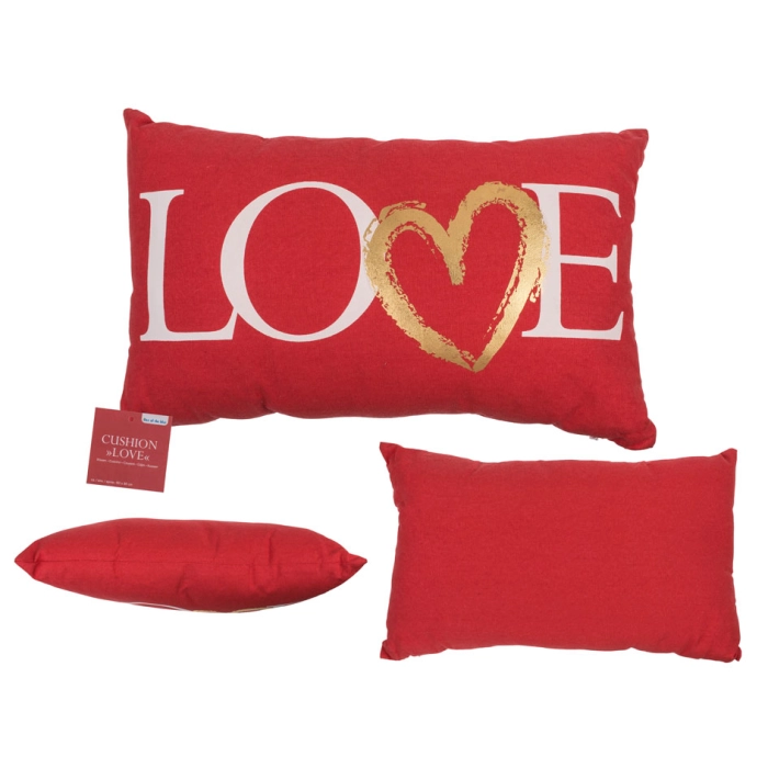 Dekorační polštářek LOVE red