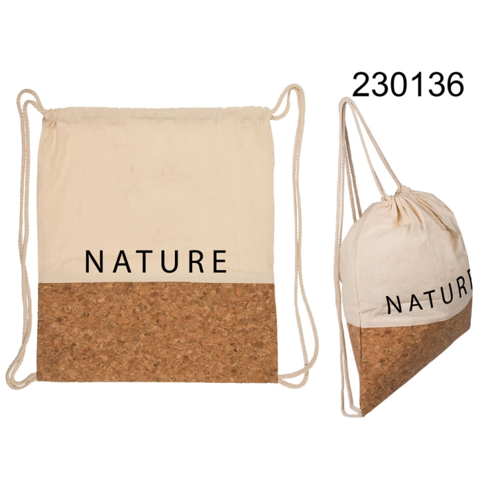 Plecak bawełniany z korkowym dnem Natural Style