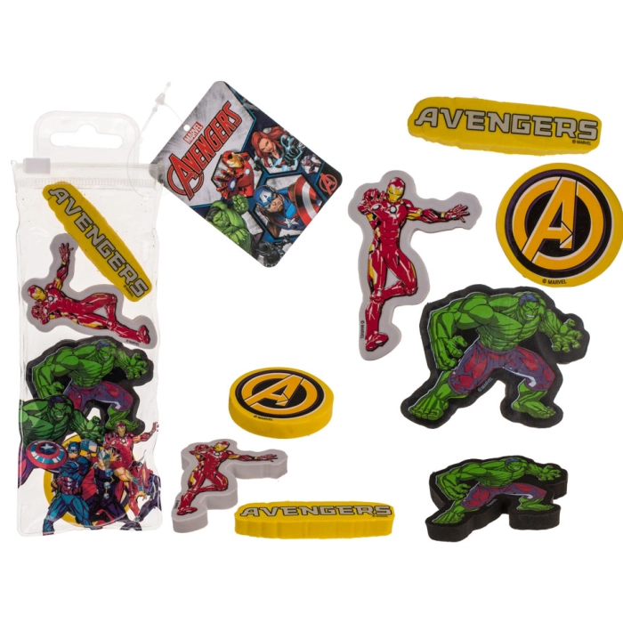 Gumki do ścierania Avengers - produkt licencyjny 4 sztuki