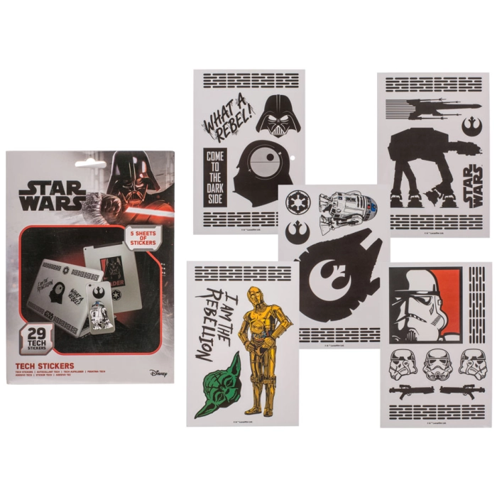 Naklejki Star Wars - zestaw 29 sztuk