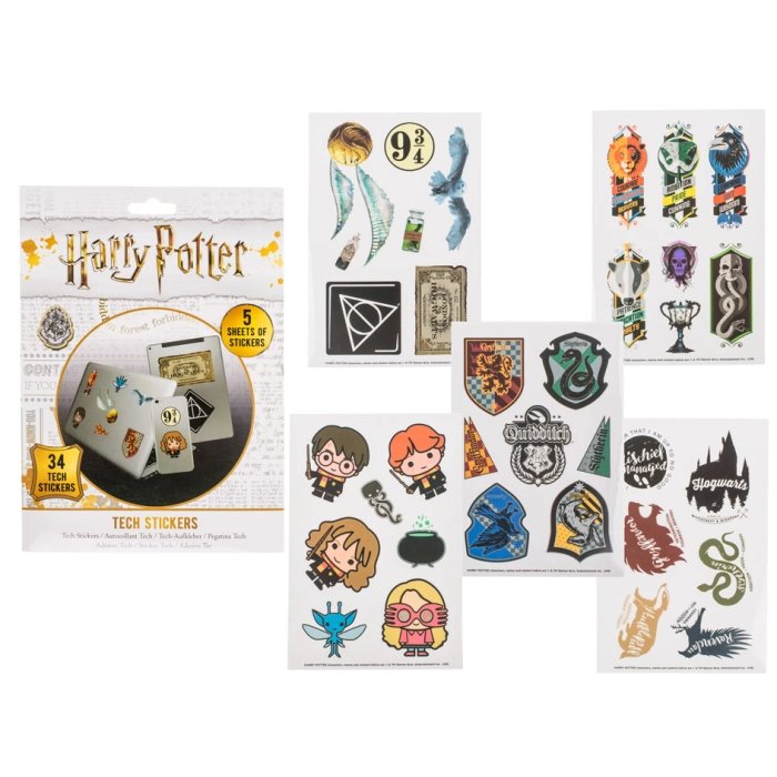 Naklejki Harry Potter - zestaw 34 sztuk