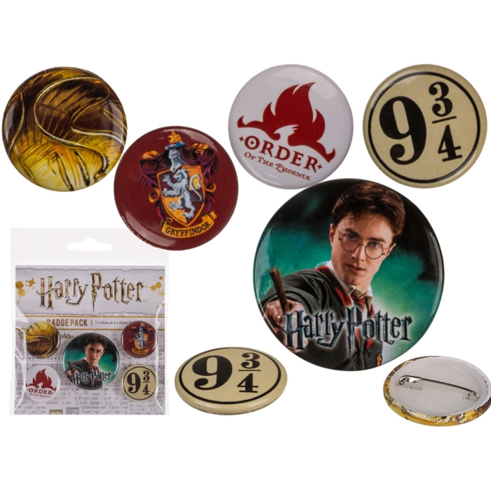 Przypinki Harry Potter (5 sztuk) - produkt licencyjny