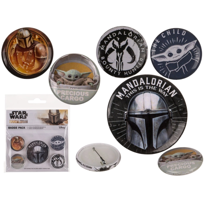 Przypinki Star Wars Mandalorian (5 sztuk) - produkt licencyjny