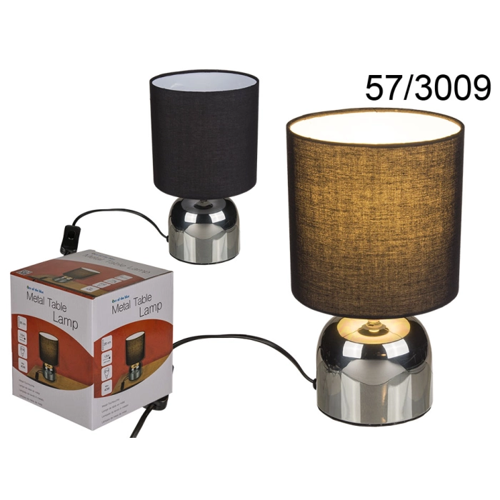Lampa stojąca - srebrna z abażurem RABAT