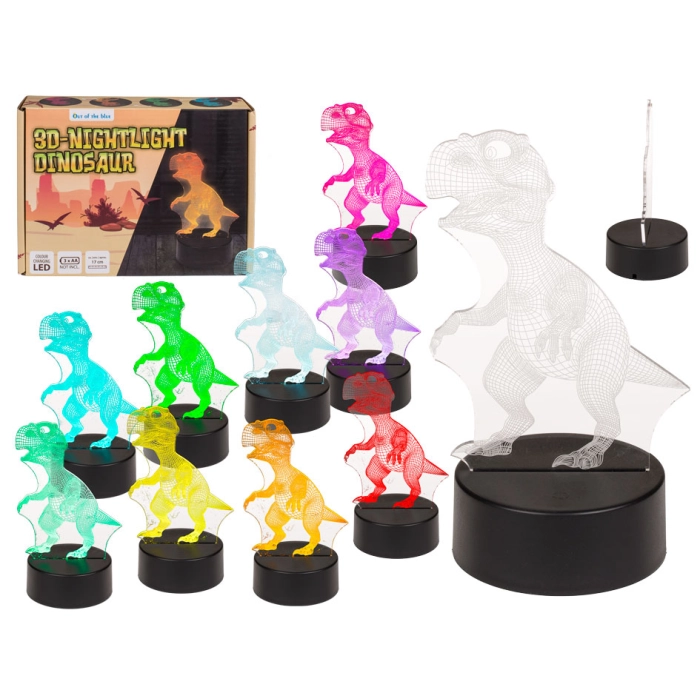 Dinosaur 3D - LED lámpa, amely megváltoztatja a színeket