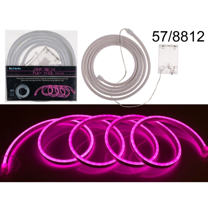 Neon 2 m - stwórz własną dekorację - kolor różowy