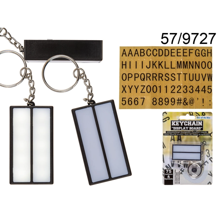 Podświetlany brelok LED z zestawem liter i symboli RABAT