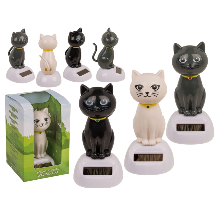 Cat Solar Figurine