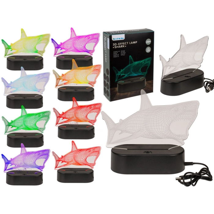3D SHARK - LED lamp that changes colors