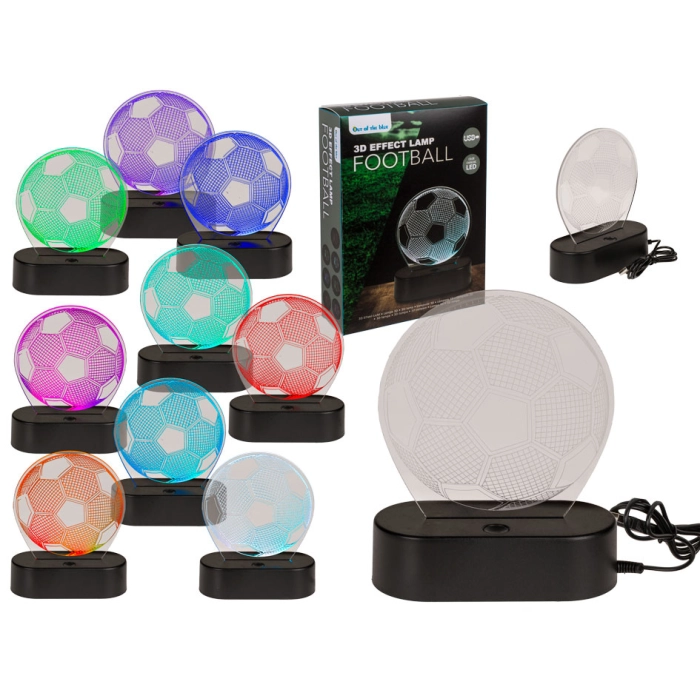 Piłka nożna 3D - Lampka LED zmieniająca kolory