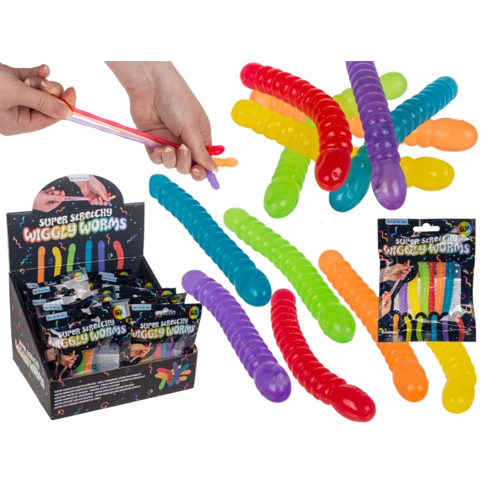 Elastic worms for stretching (6 pieces)