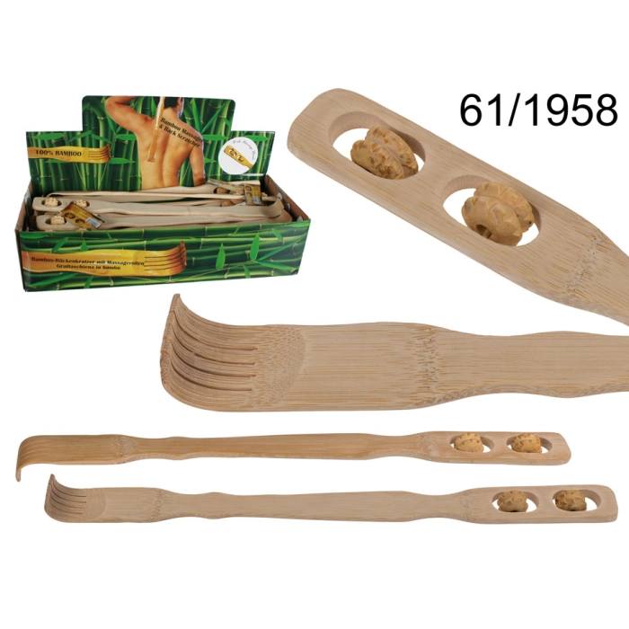 Bamboo Back Scratcher and Massage Device