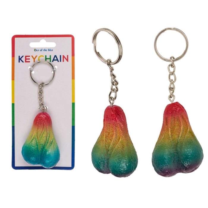 Regenbogen Hoden Schlüsselanhänger