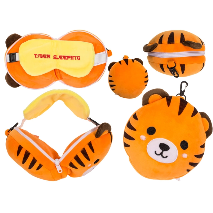 Tigger plush travel pillow and eye mask