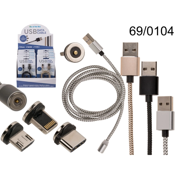 iPhone Ladekabel, Micro USB, Typ C, magnetische Enden