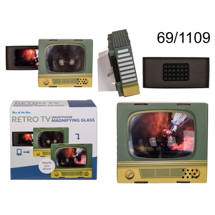 Smartphone nagyító, retro TV