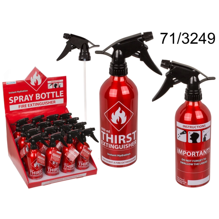 Butelka spray stylizowana na gaśnicę