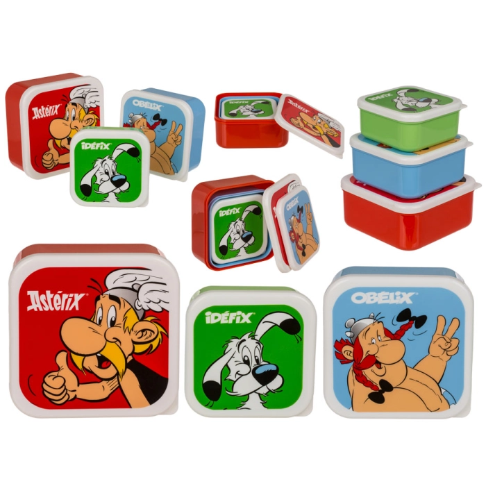 Zestaw 3 pudełek śniadaniowych Asterix i Obelix