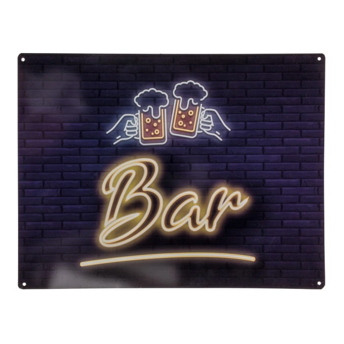 Kovový nápis Bar 30x40 cm