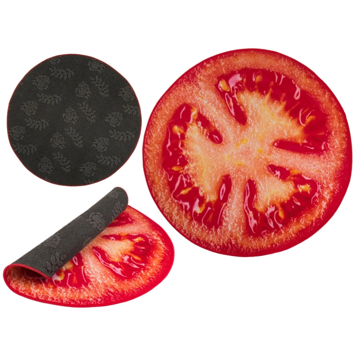 Dekorativer Tomatenteppich - Durchmesser 80 cm