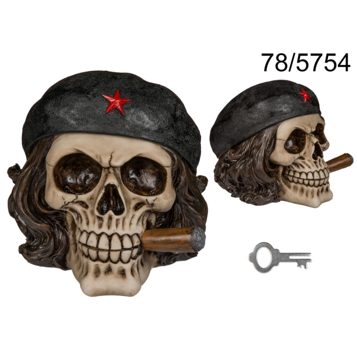 Freedom Fighter with Cigar Skull Money Box
