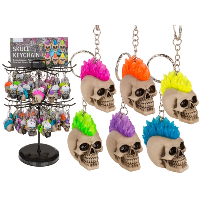 Mix skull-punk keyring