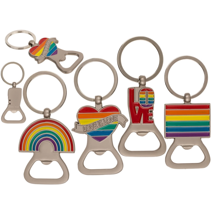 Regenbogen Schlüsselanhänger Flaschenöffner