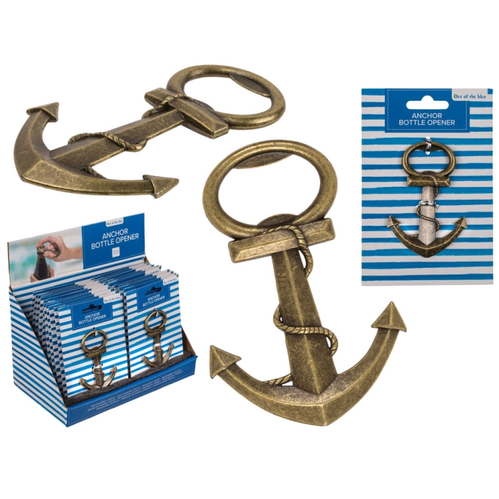 Metal bottle opener - anchor