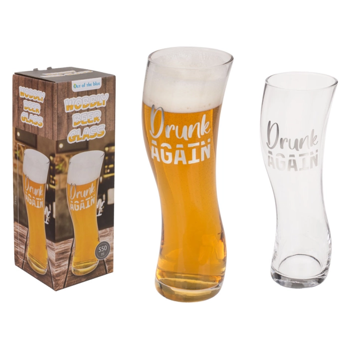 Chwiejąca się szklanka do piwka Drunk Again